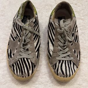 Golden Goose Zebra Print Sneakers